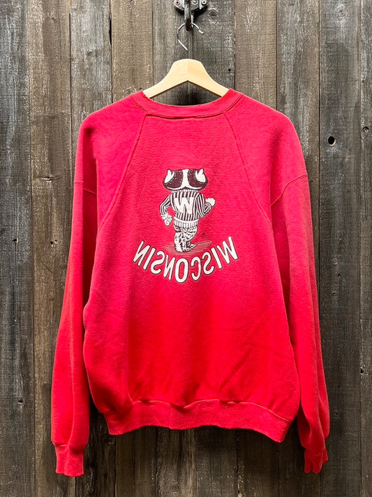 Vintage Wisconsin Sweatshirt -XL-Customize Your Embroidery Wording