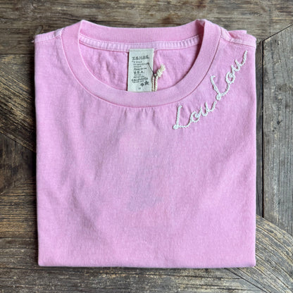 BLUSH PALETTE S/S TEE WITH CUSTOM HAND EMBROIDERY (4 Colors)