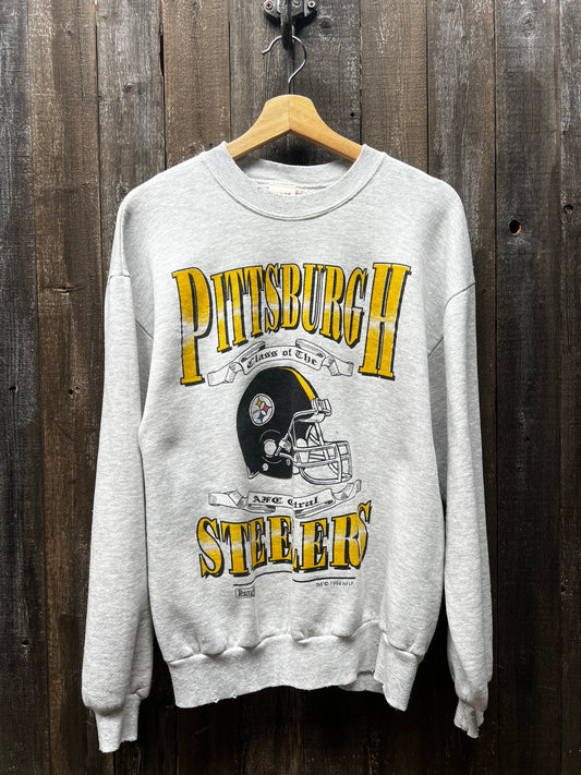 Vintage Pittsburgh Steelers  Sweatshirt -M-Customize Your Embroidery Wording