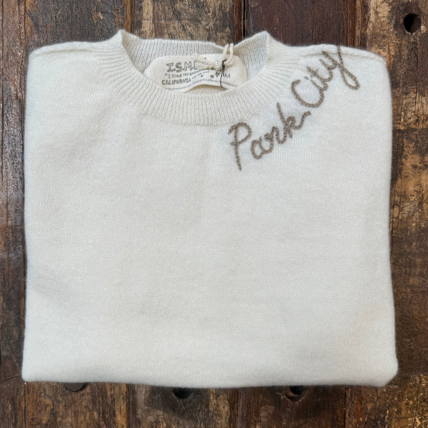 100% Cashmere Sweater - Customize Your Embroidery Wording(12 Colors)