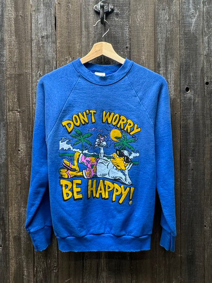 Vintage Don't Worry Be Happy Sweatshirt-XS