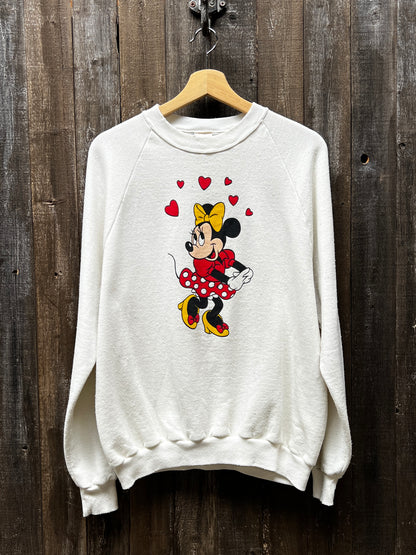Vintage Minnie Sweatshirt-S/M- Customize Your Embroidery Wording