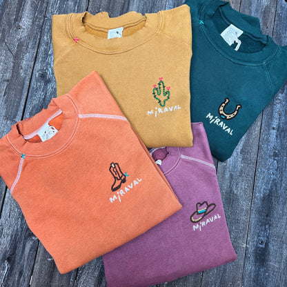 Choose Your Western Logo & Custom Wording Sweatshirt (21 Colors)