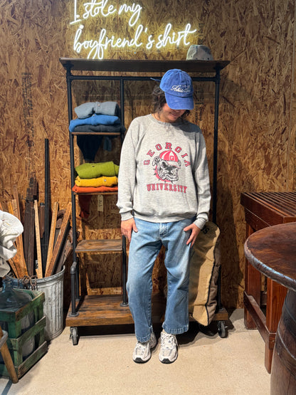 Vintage Georgia University Sweatshirt -M-Customize Your Embroidery Wording