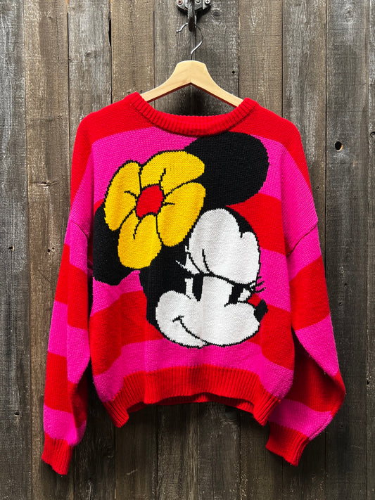 Vintage Minnie Sweater-L-Customize Your Embroidery Wording