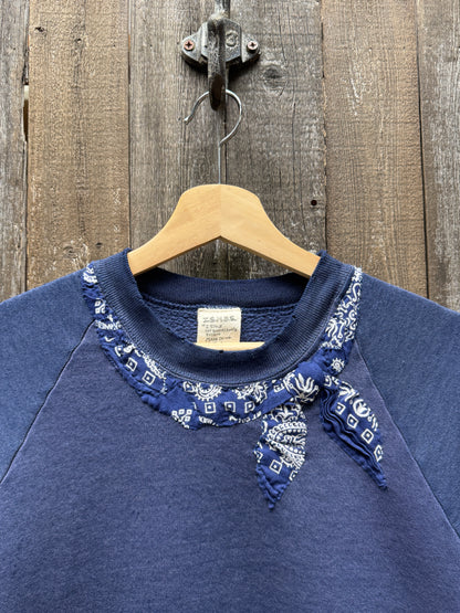VINTAGE SHORTY/LONG SLEEVE SWEATSHIRT WITH  BANDANA