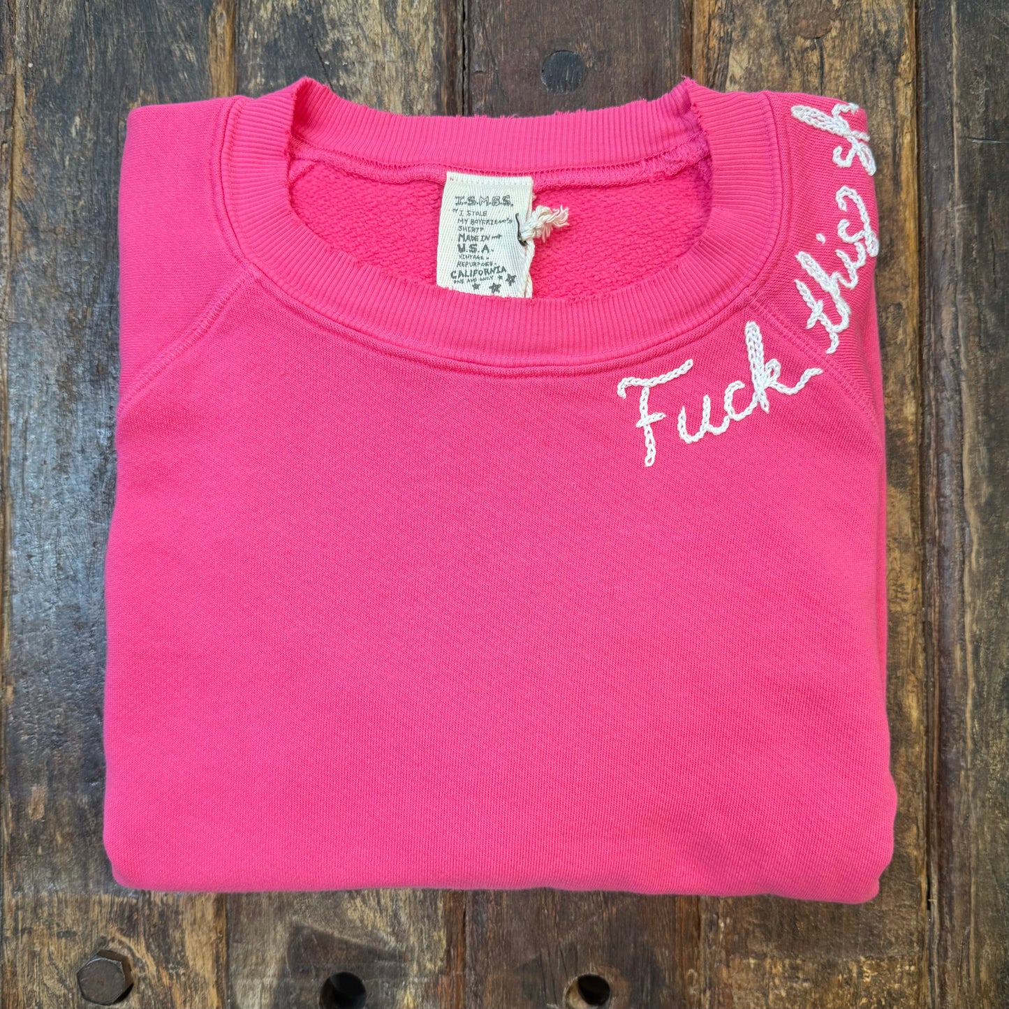CUT & SEW COLOR WARM COLOR SWEATS WITH CUSTOM HAND EMBROIDERY (11 Colors)