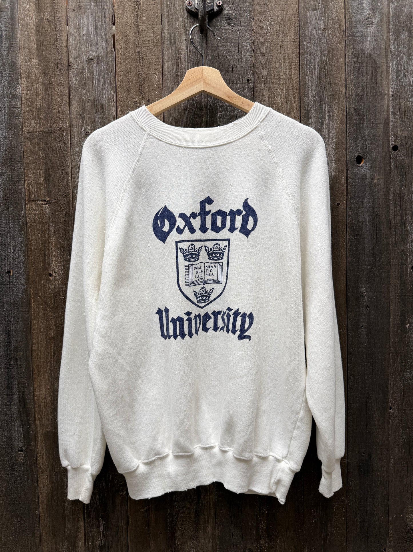 Vintage Oxford Univ. Sweatshirt -M/L-Customize Your Embroidery Wording