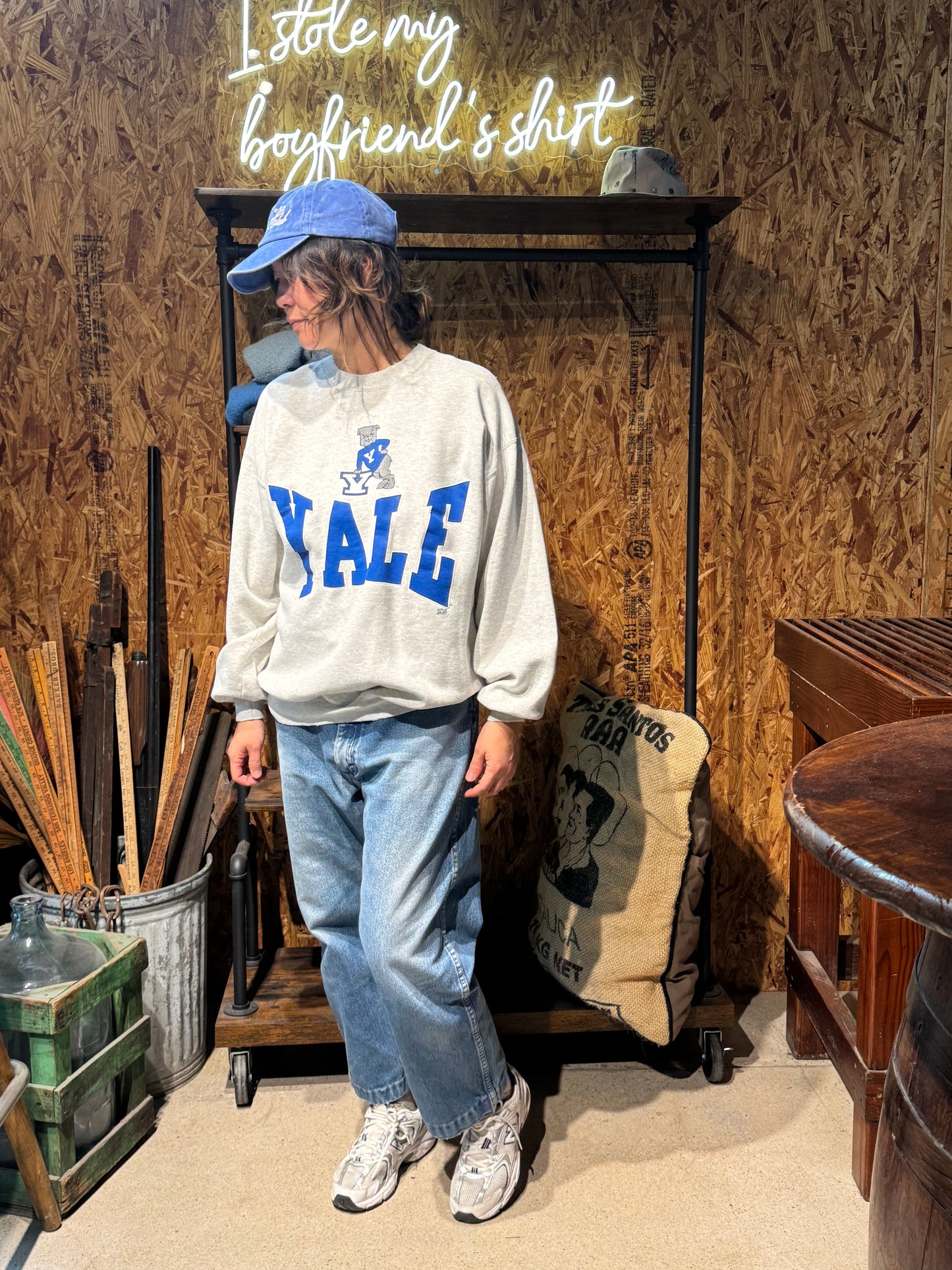 Vintage Yale Sweatshirt -L-Customize Your Embroidery Wording