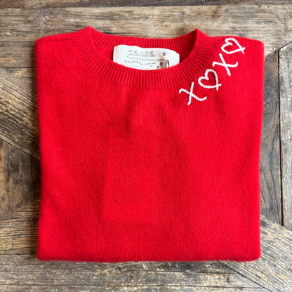 100% Cashmere Sweater - Customize Your Embroidery Wording(12 Colors)