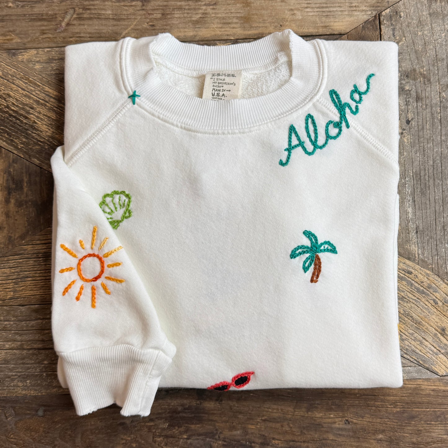 ALLOVER SUMMER LOGO SWEATS -Customize Your Embroidery Wording(12 Colors)