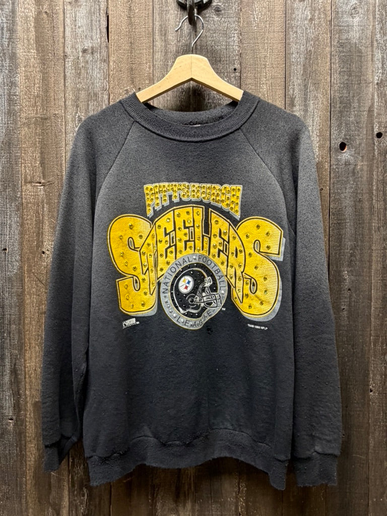 Vintage Steelers Sweatshirt -M-Customize Your Embroidery Wording