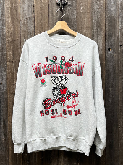 Vintage Wisconsin Sweatshirt -L-Customize Your Embroidery Wording