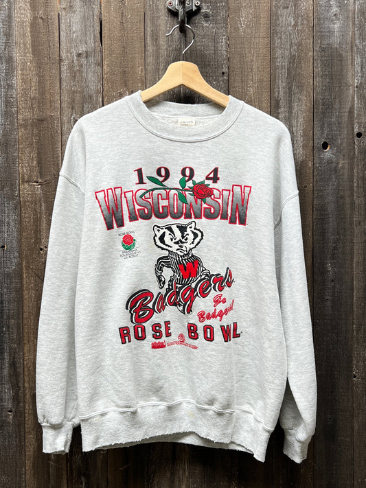 Vintage Wisconsin Sweatshirt -L-Customize Your Embroidery Wording
