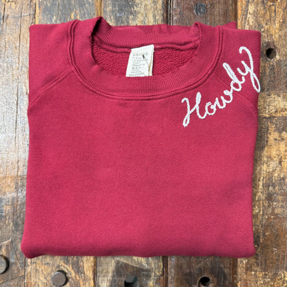 CUT & SEW COLOR WARM COLOR SWEATS WITH CUSTOM HAND EMBROIDERY (11 Colors)