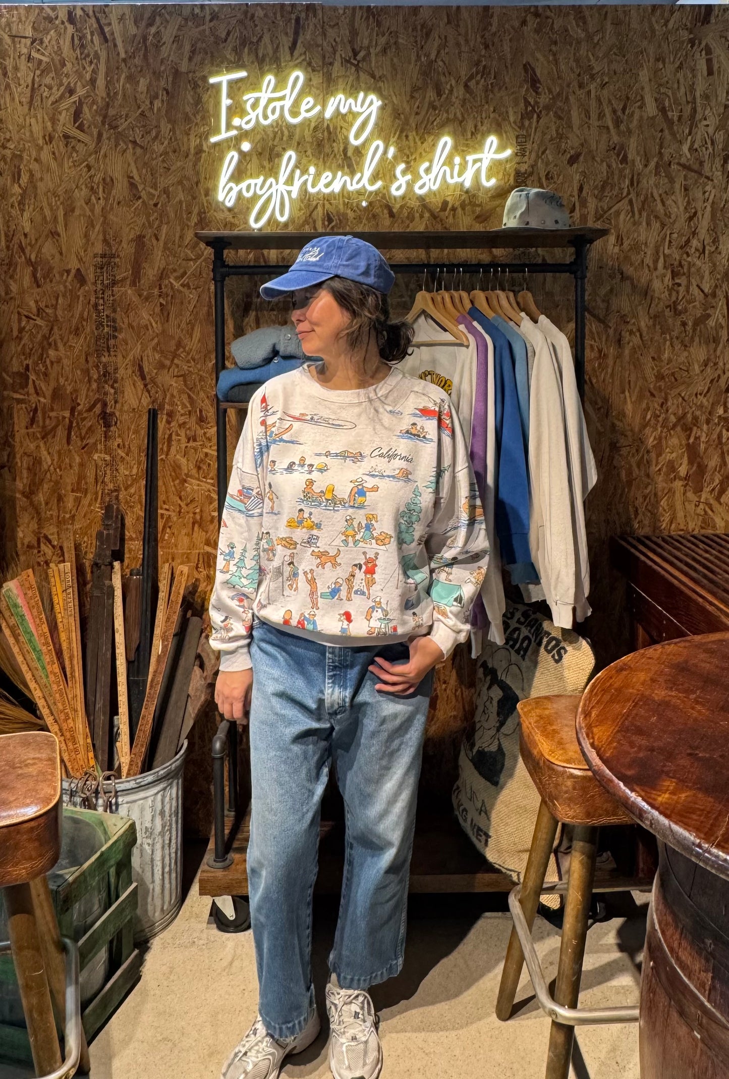 Vintage Allover Sweatshirt -OS-Customize Your Embroidery Wording