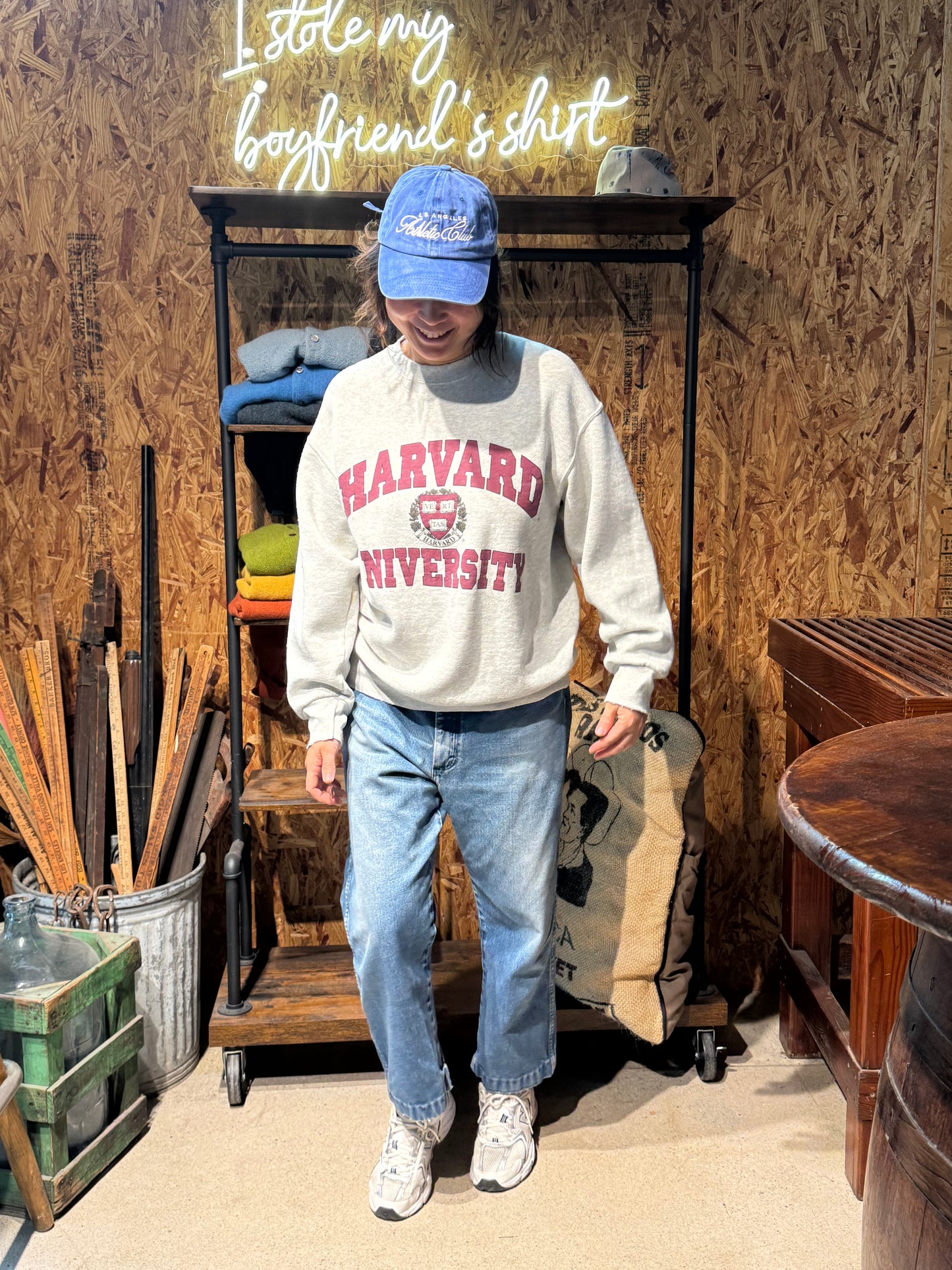 Vintage Harvard Sweatshirt -M-Customize Your Embroidery Wording