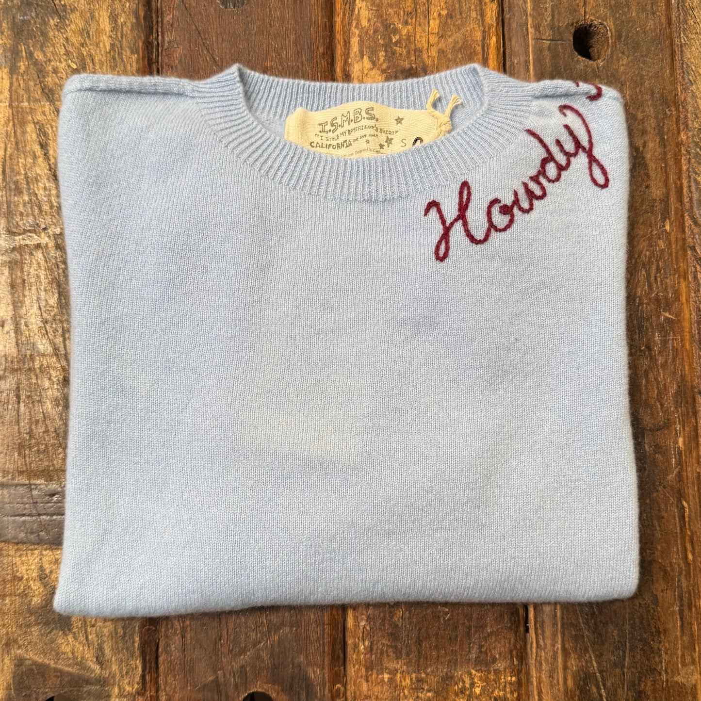 100% Cashmere Sweater - Customize Your Embroidery Wording(12 Colors)