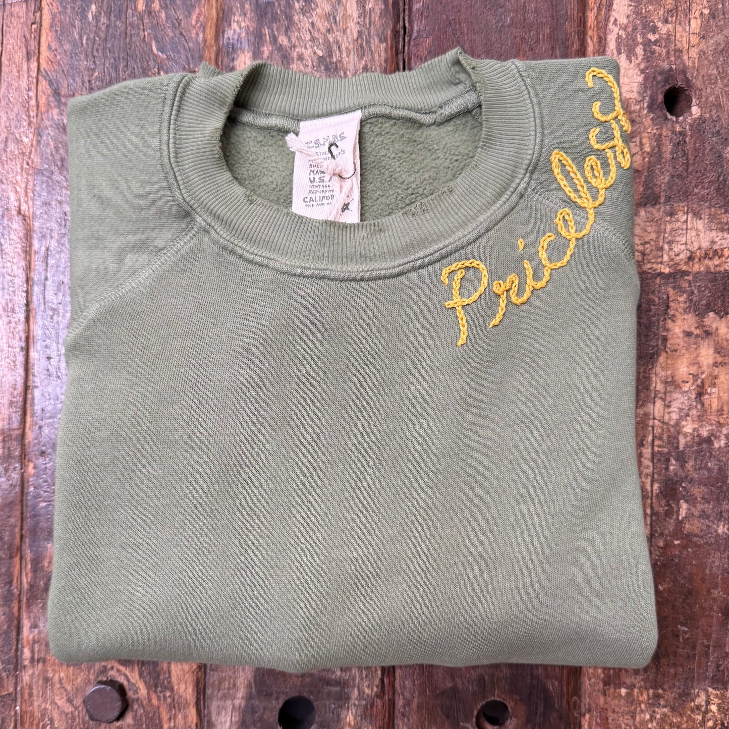 DESERT SUNSET DUSTY SAGE WITH CUSTOM HAND EMBROIDERY