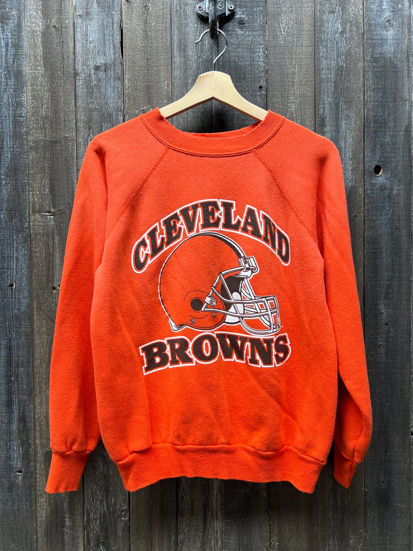 Vintage Cleveland Browns Sweatshirt -S-Customize Your Embroidery Wording