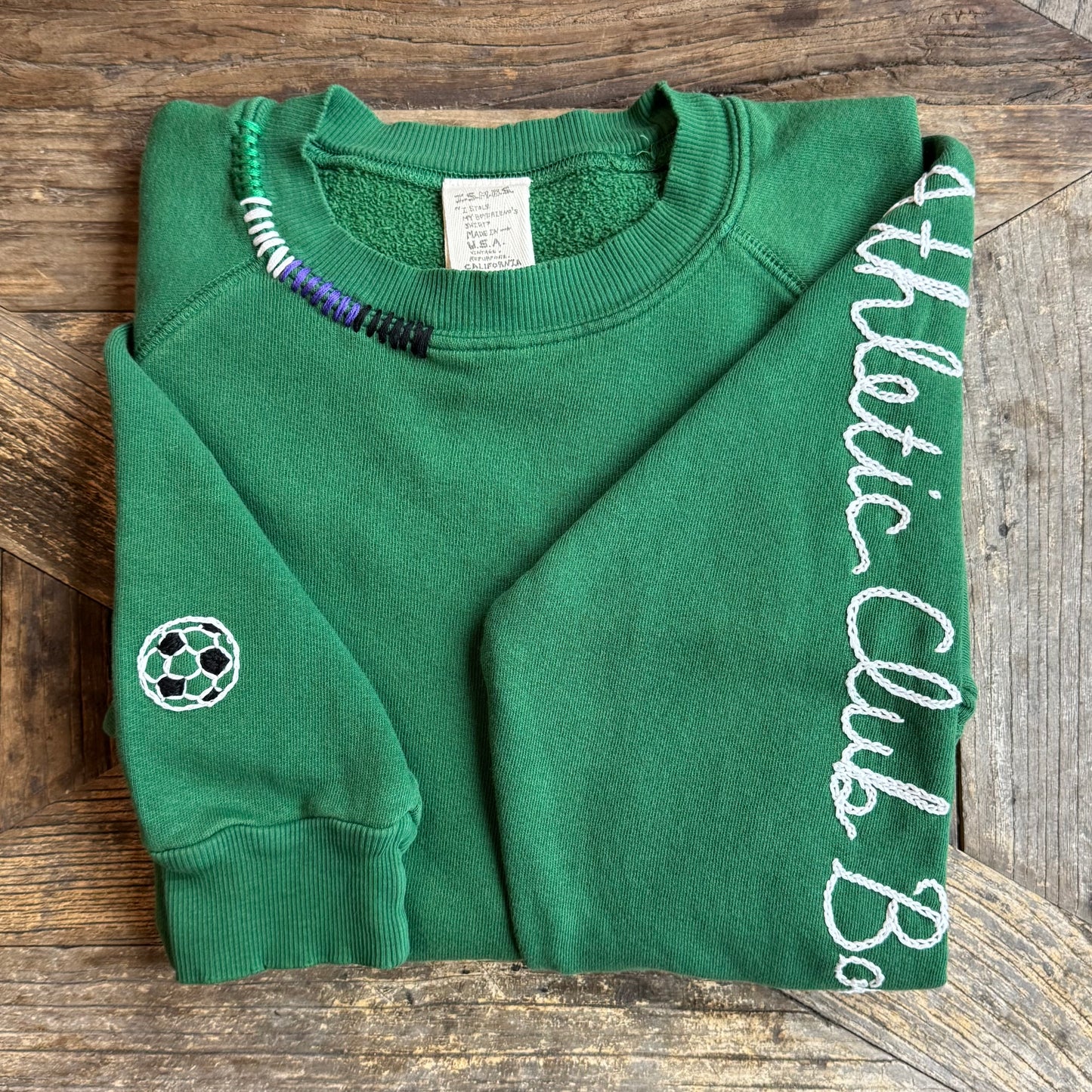 SPORTS TEAM HAND CUSTOM EMBROIDERY ON SLEEVE(20Colors)