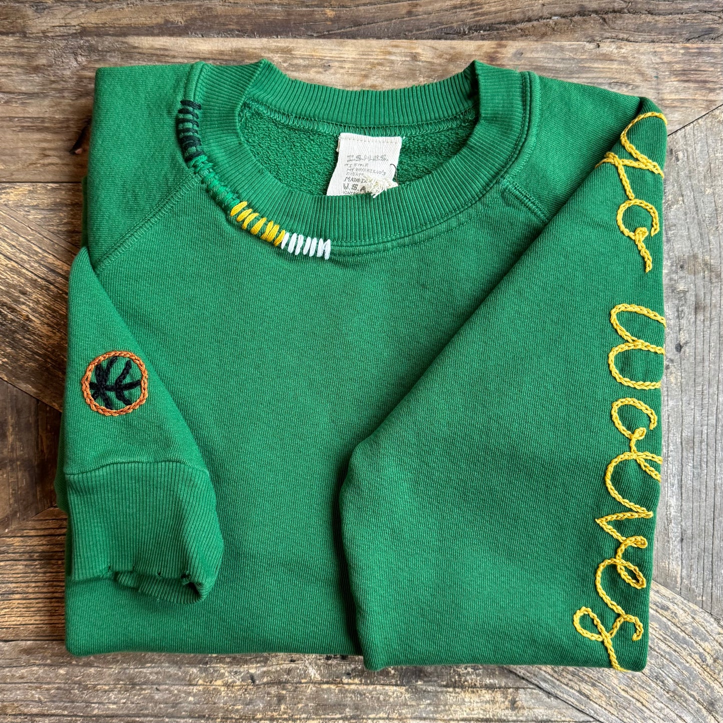 SPORTS TEAM HAND CUSTOM EMBROIDERY ON SLEEVE(20Colors)