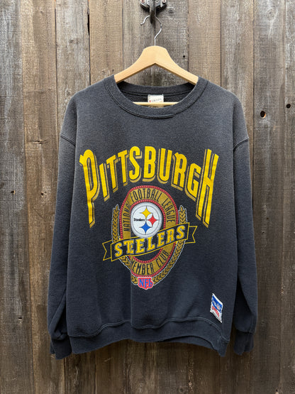 Vintage Steelers Sweatshirt -M/L-Customize Your Embroidery Wording