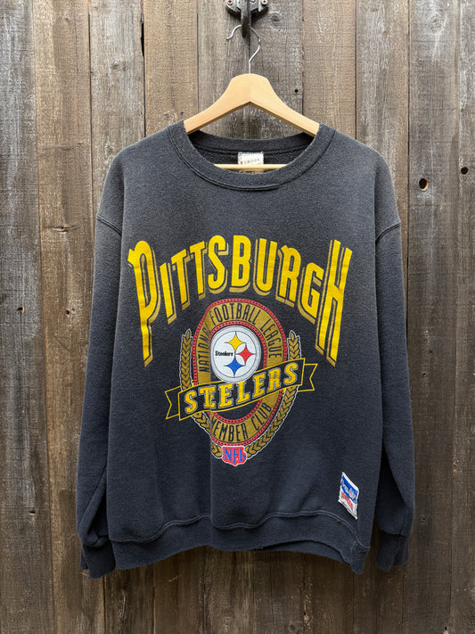 Vintage Steelers Sweatshirt -M/L-Customize Your Embroidery Wording