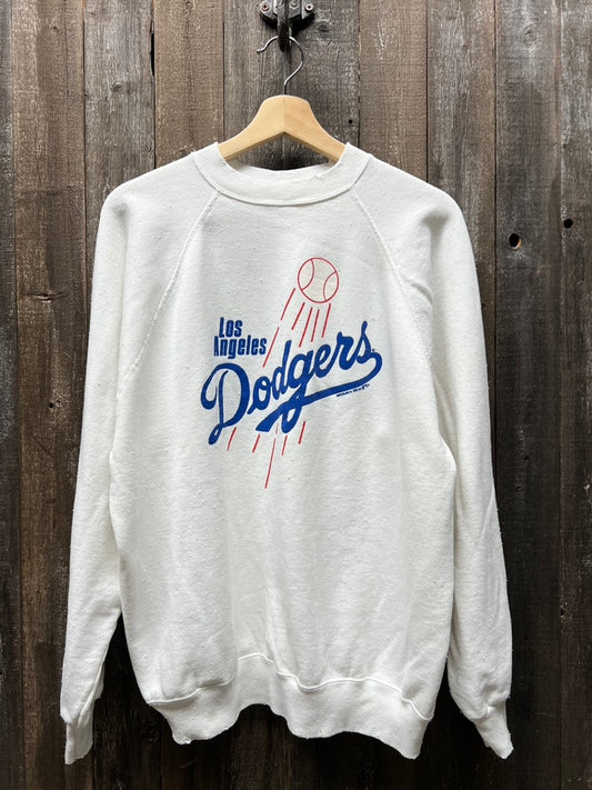 Vintage Dodgers Sweatshirt -L-Customize Your Embroidery Wording