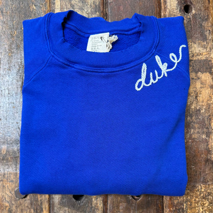 CUT & SEW COLOR COOL COLOR SWEATS WITH CUSTOM HAND EMBROIDERY (7 Colors)