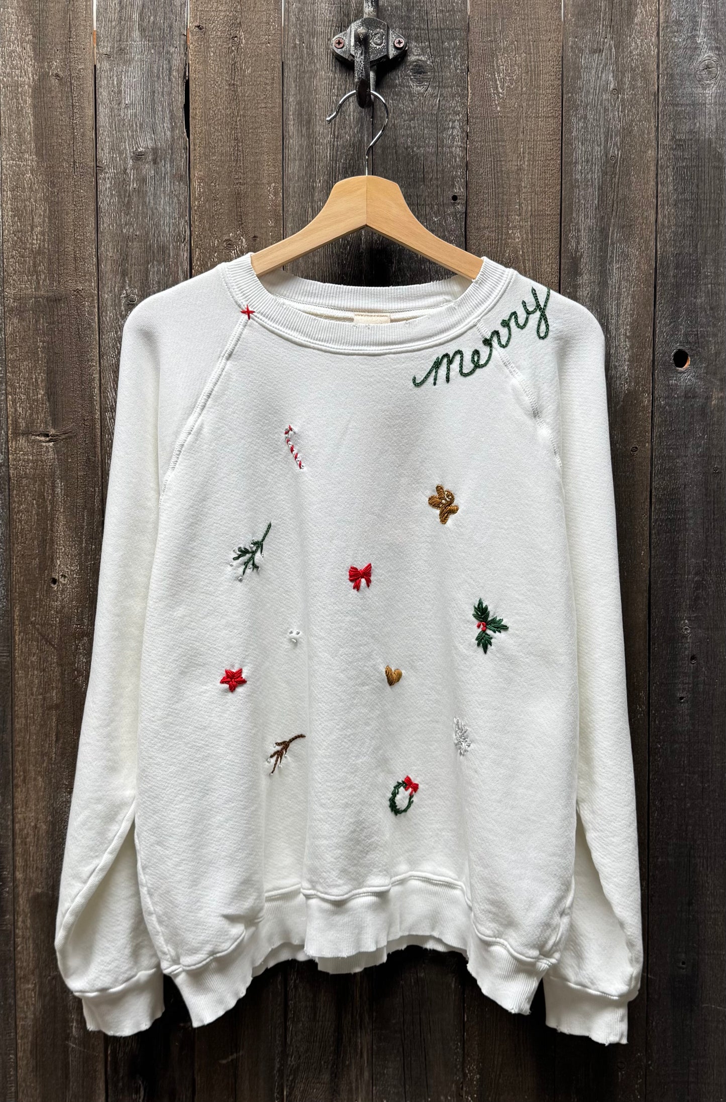 ALLOVER CHRISTMAS LOGO SWEATS -Customize Your Embroidery Wording (7 Colors)