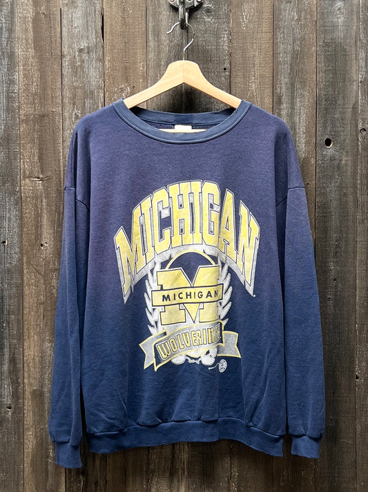 Michigan Wolverines Sweatshirt -XL-Customize Your Embroidery Wording