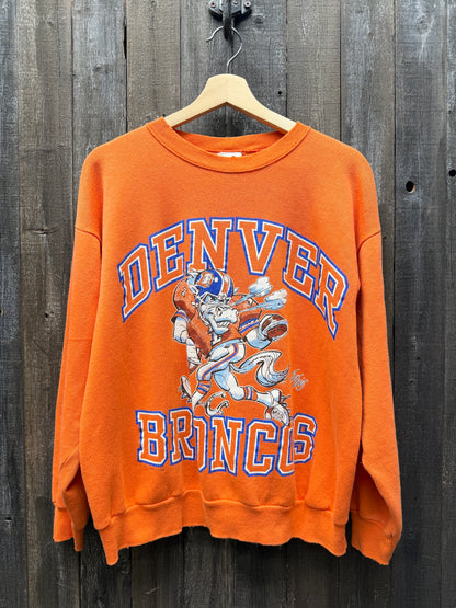 Vintage Denver Broncos Sweatshirt -M-Customize Your Embroidery Wording