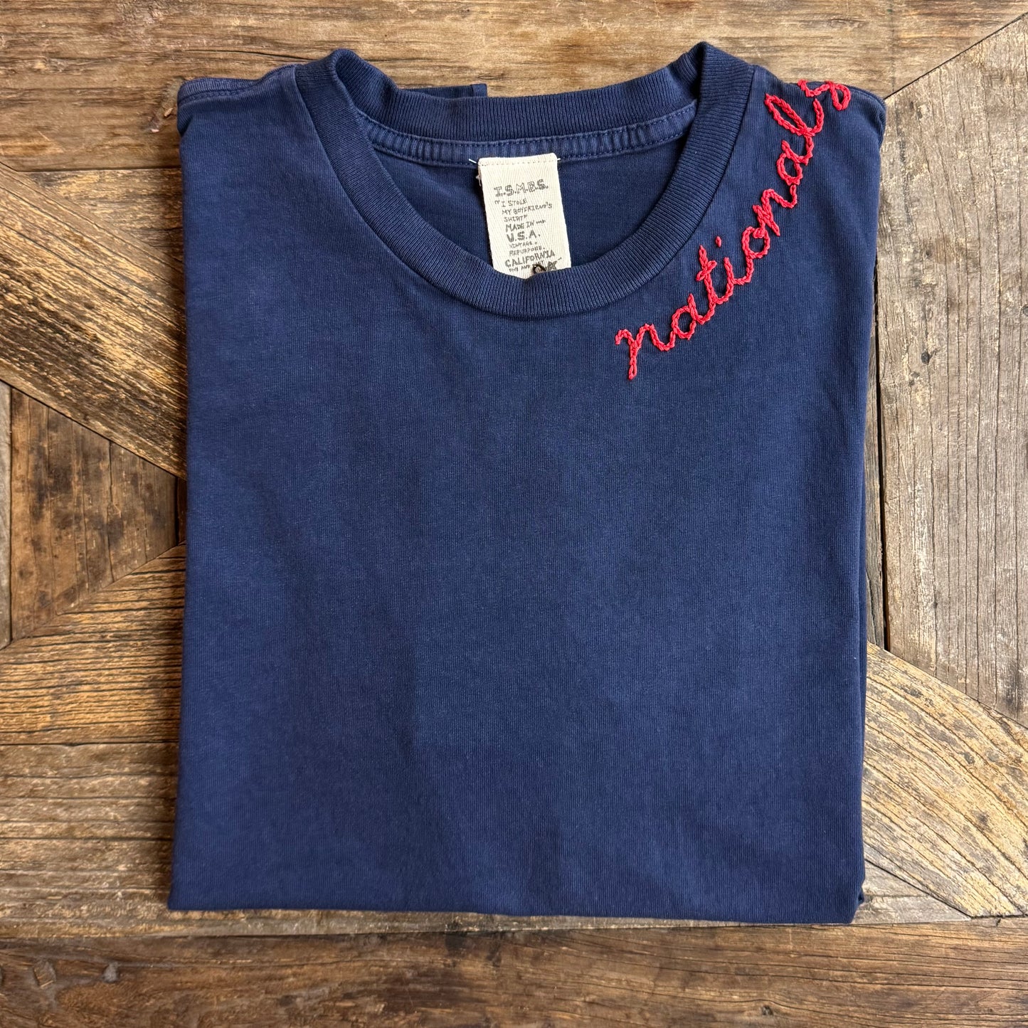 BOYFRIEND S/S TEE WITH CUSTOM HAND EMBROIDERY (4 Colors)