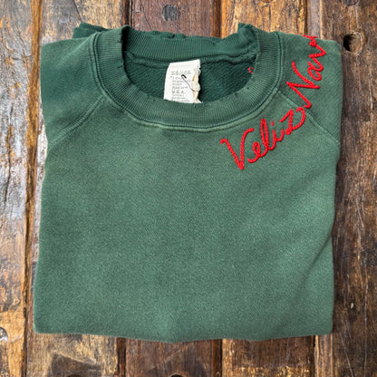 CHRISTMAS SWEATS WITH CUSTOM HAND EMBROIDERY(7 colors)