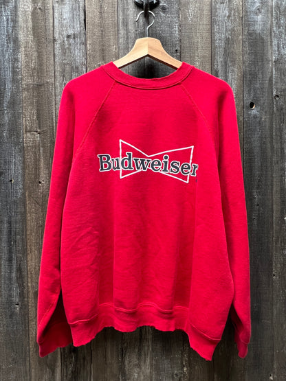 Vintage Budweiser Sweatshirt -XL-Customize Your Embroidery Wording