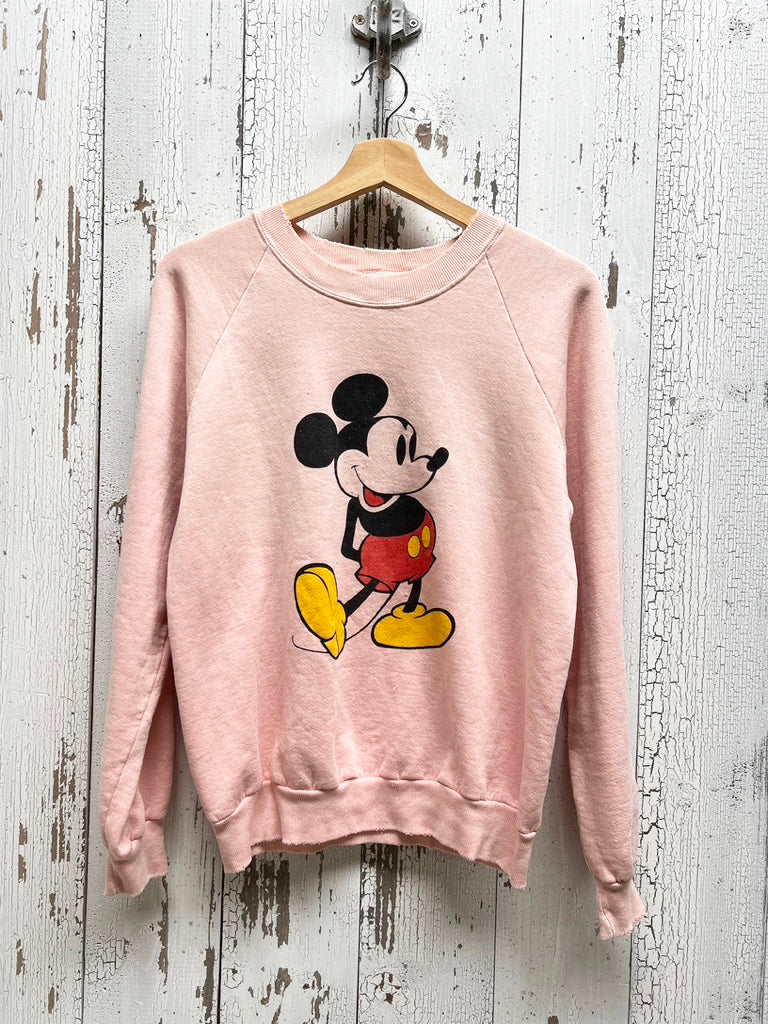 Vintage Mickey Sweatshirt-S- Customize Your Embroidery Wording