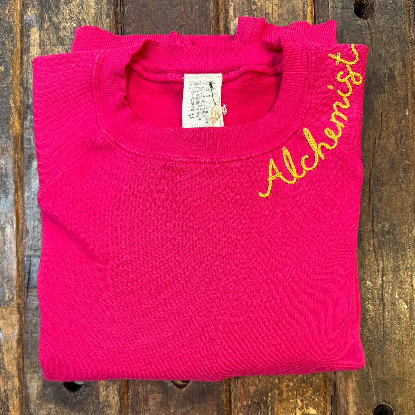 CUT & SEW COLOR WARM COLOR SWEATS WITH CUSTOM HAND EMBROIDERY (11 Colors)