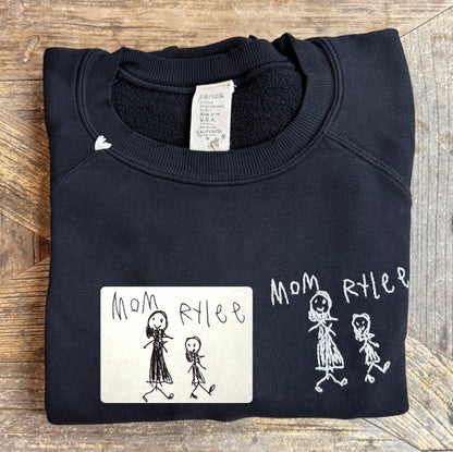 Translate Your Design into Embroidery Sweatshirt (Postcard Size 4X6)