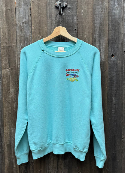 Sardines Al Limone Hand Embroidered Sweatshirt (10 Colors)