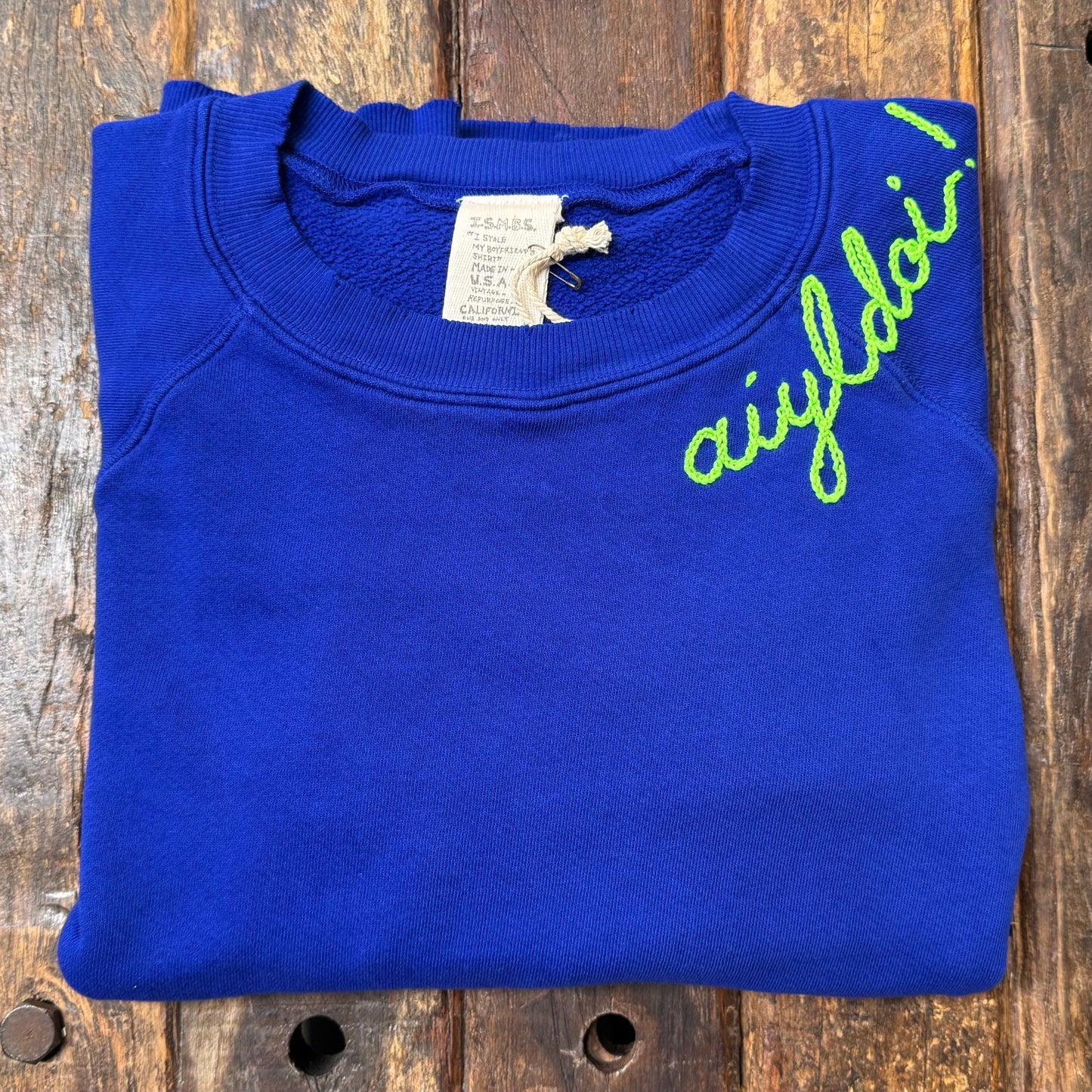 CUT & SEW COLOR COOL COLOR SWEATS WITH CUSTOM HAND EMBROIDERY (7 Colors)