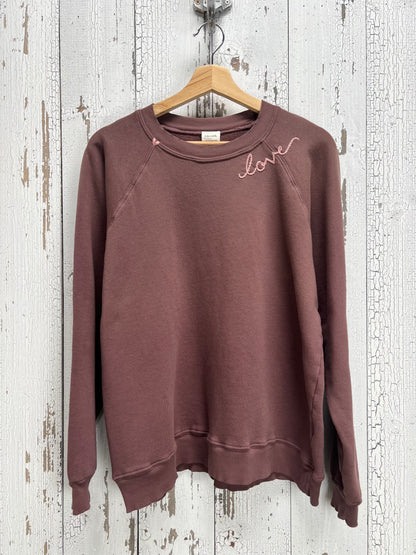 TINY ❤️  WITH PERSONALIZED HAND EMBROIDERY Sweatshirt (8 Colors)