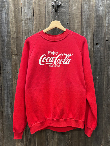 Vintage Coca Cola Sweatshirt -M/L-Customize Your Embroidery Wording