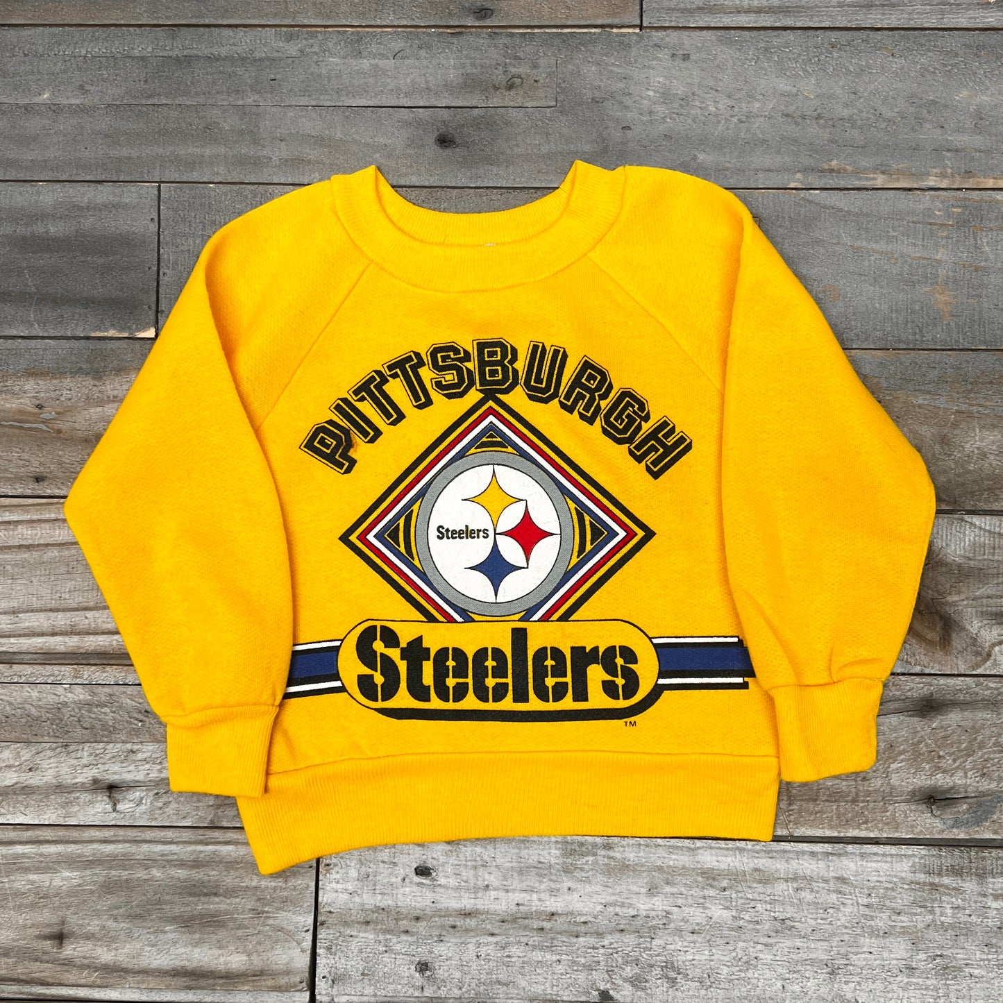 Vintage Pittsburgh Steelers  Kids Sweatshirt -2/3T-Customize Your Embroidery Wording