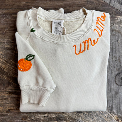 Fruity Symbol Sweatshirt with Personalized Hand Embroidery (16 Colors)