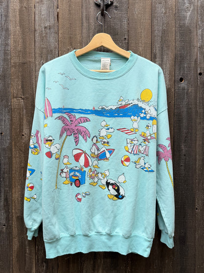 Vintage Allover Sweatshirt -OS-Customize Your Embroidery Wording