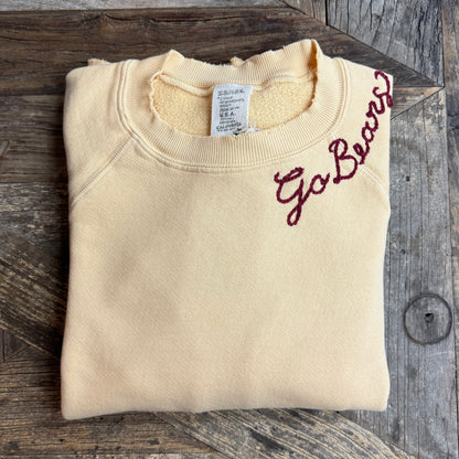 PASTEL SWEATS WITH CUSTOM HAND EMBROIDERY (7 colors)