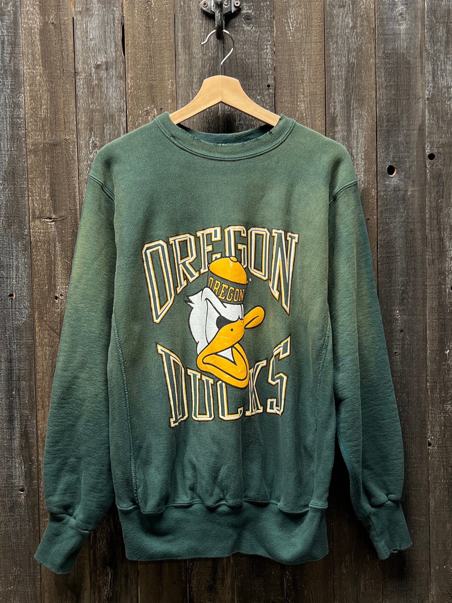 Vintage Oregon Ducks Sweatshirt -M-Customize Your Embroidery Wording