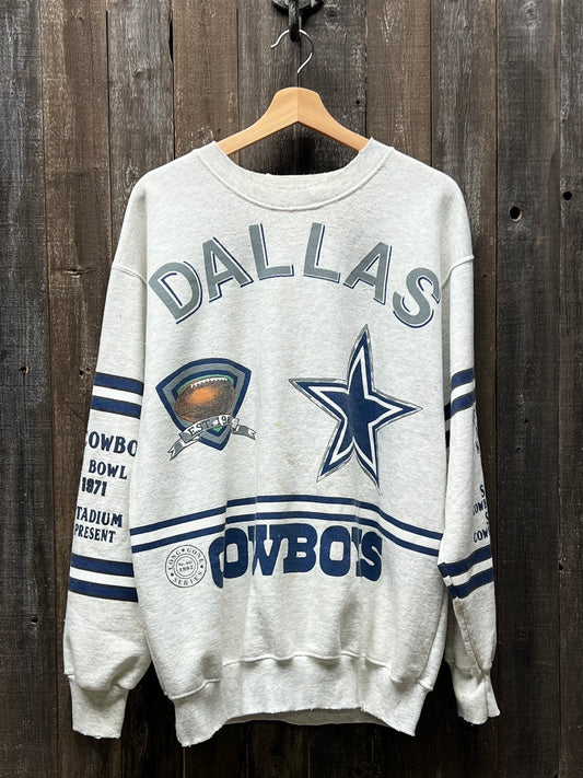 Vintage Dallas Cowboys Sweatshirt -XL-Customize Your Embroidery Wording