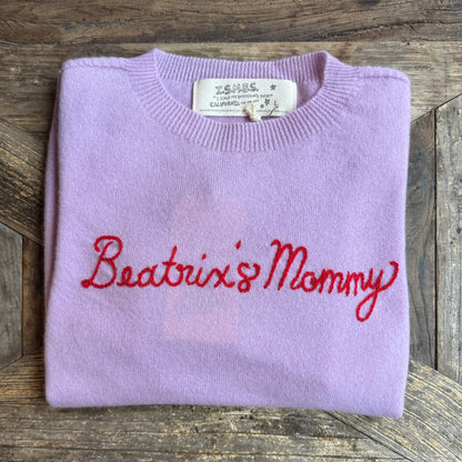 100% Cashmere Sweater - Customize Your Embroidery Wording(12 Colors)